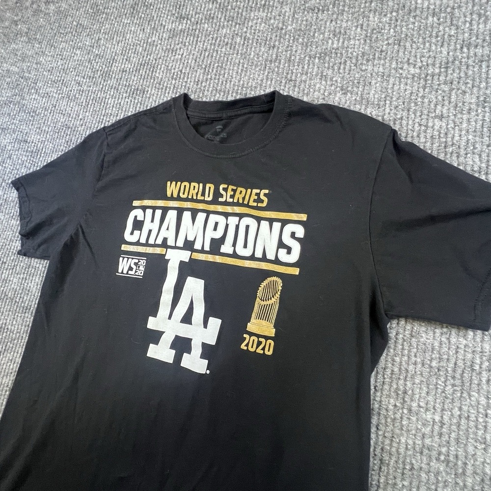 Los‎ Angeles Dodgers 2020 World Series Champions T- Shirt Fanatics Black L